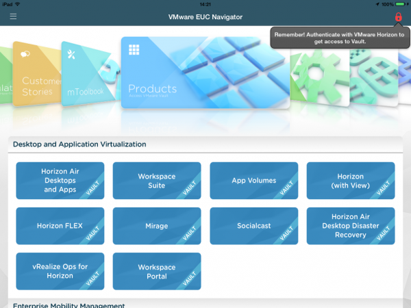 VMware Navigator iPad